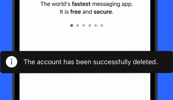 حذف اکانت تلگرام با موفقیت انجام شده در IOS