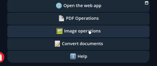 انتخاب گزینه عکس برای تبدیل به pdf