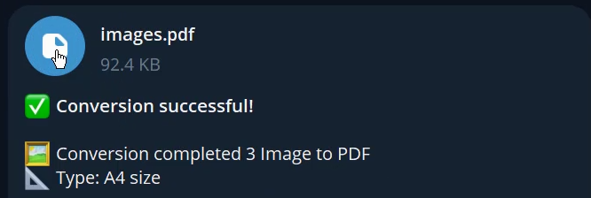 دریافت فایل pdf پس از تبدیل