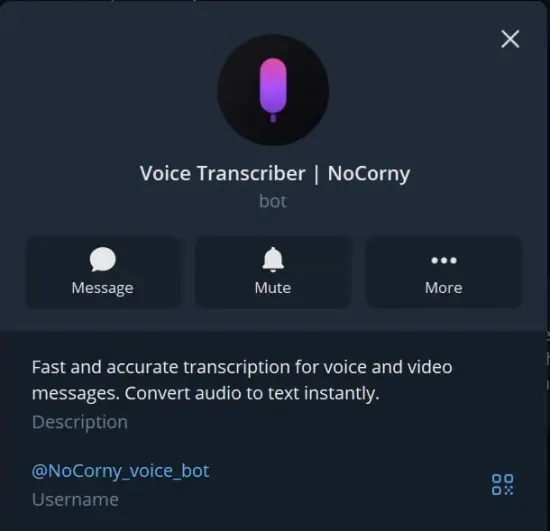 استارت ربات NoCorny_voice_bot