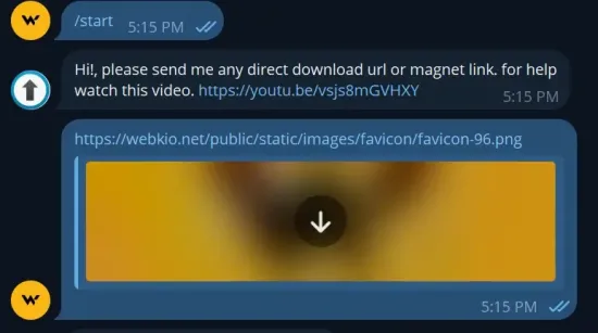 ارسال فایل به uploadbot