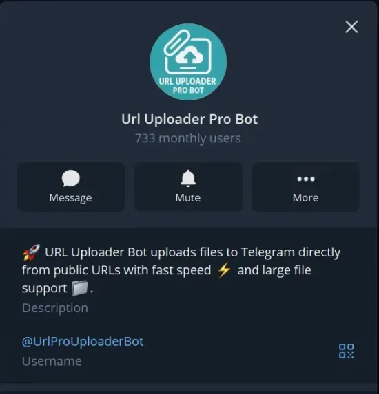 پروفایل UrlProUploaderBot